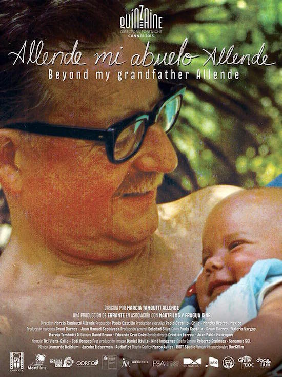 Cartel de Allende mi abuelo Allende con el que se presentó la película en Cannes.